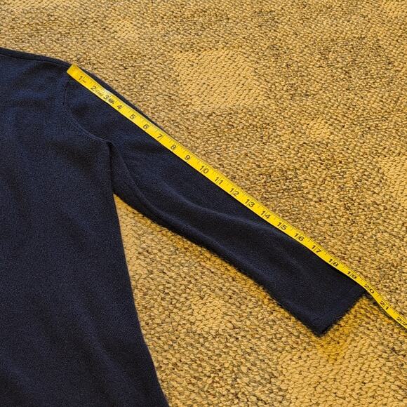 J. McLaughlin Women's Navy Open Front Cashmere Cardigan Small - Picture 4 of 6